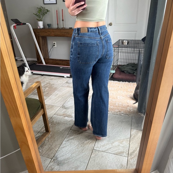 AE77 Premium Stovepipe wide Leg Jean size 2 Regular - Picture 5 of 6